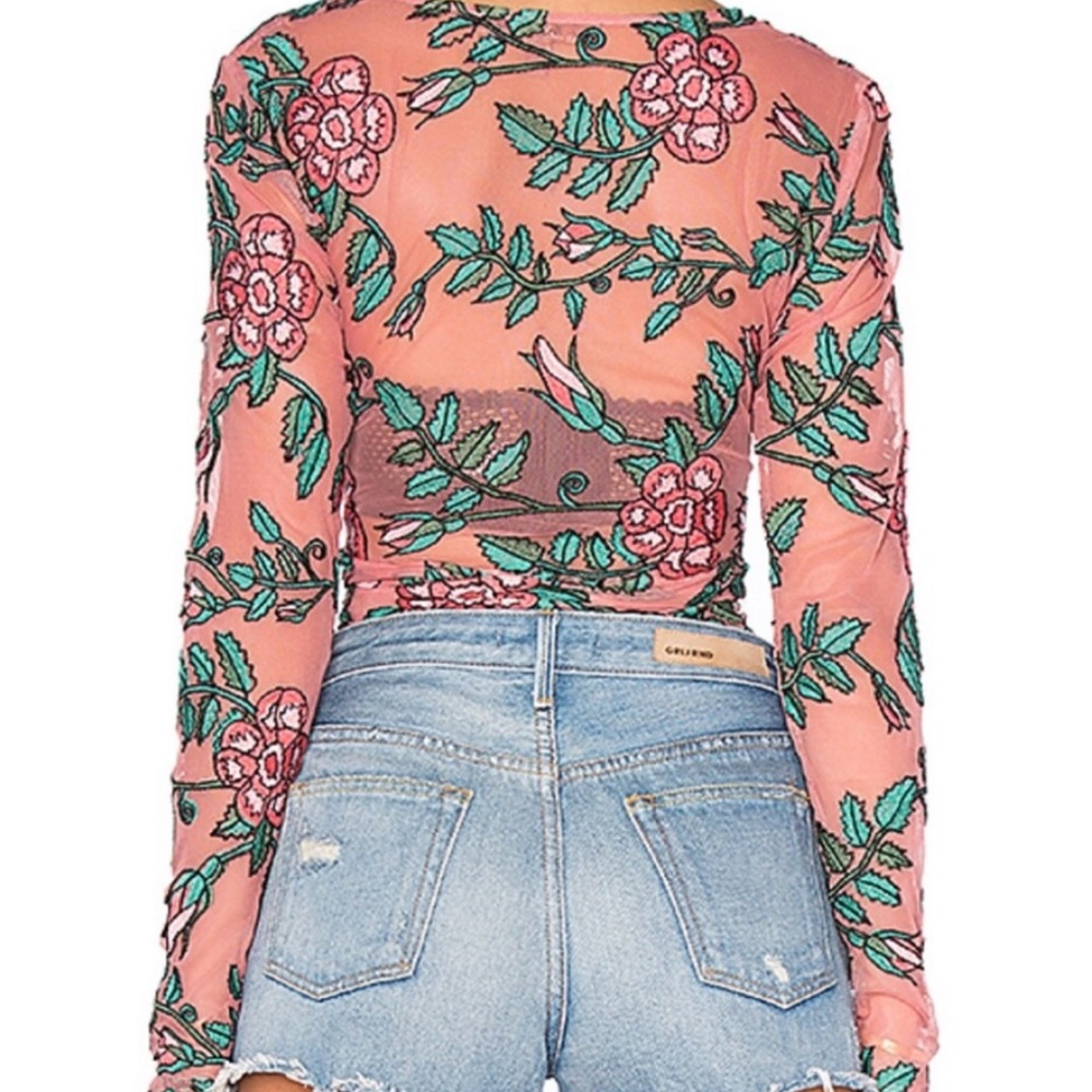 Rare For Love and Lemons Flower Orchid Crop Top Size XS & S EUC - Picture 2 of 14